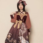 Mechanical Cat Steampunk Lolita Style Dress OP by Withpuji (WJ41)