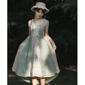 Girls Mind Lolita Style Dress JSK + Scarf Set by Withpuji (WJ57)