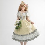 Limes Country Lolita Style Dress OP by Withpuji (WJ94)