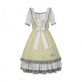 Limes Country Lolita Style Dress OP by Withpuji (WJ94)