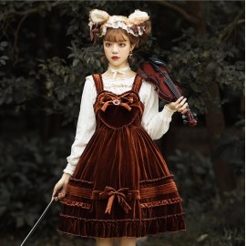 Royal Velvet Lolita Dress JSK by YingLuoFu (SF76)