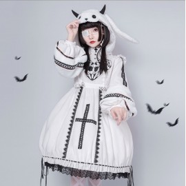 Demon Rabbit Gothic Lolita Dress OP by YingLuoFu (SF77)