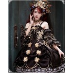 Golden Lily Gothic Style Lolita Dress JSK Full Set by YingLuoFu (SF20)