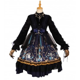 God Salvation Gothic Style Lolita Dress OP 4 Items Set by YingLuoFu (SF37)