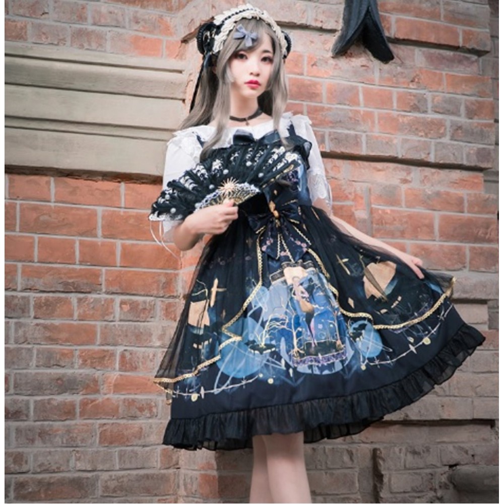 The Polar Night Gothic Lolita Dress JSK by YingLuoFu (SF43)