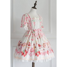 Strawberry Feast Sweet Lolita Dress OP by Milu Forest (MF13)