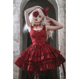 Bleeding Rose Gothic Lolita Style Outfit by Alice Girl (AGL47)