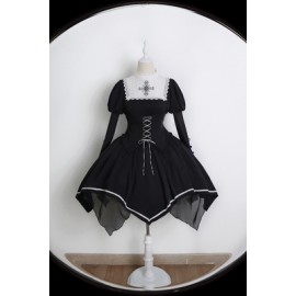 Dark Night Saintess Gothic Lolita Dress OP by Alice Girl (AGL72)