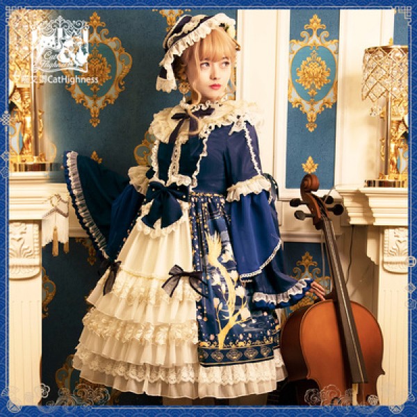 Bird Clouds Classic Lolita Dress OP by Cat Highness (CH60)