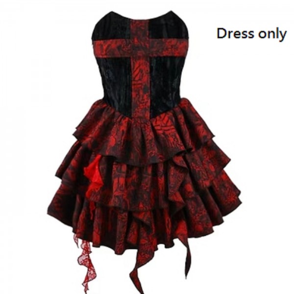 Hades Banquet Gothic Tube Top Dress by Blood Supply (BSY114)