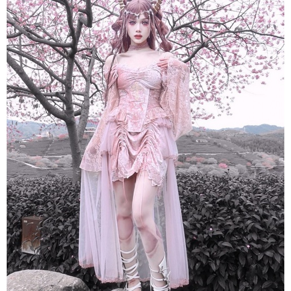 Cherry Blossom Nightmare Gothic Skirt SK by Blood Supply (BSY95)