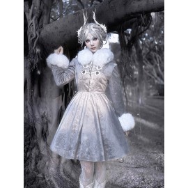 Swan Falling Dream Gothic Coat Dress by Blood Supply (BSY120)