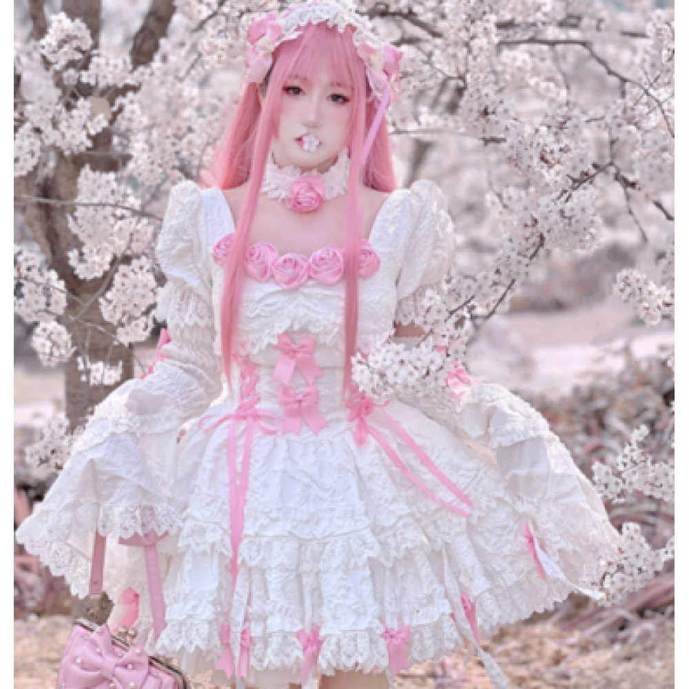 Cherry Blossoms Sweet Lolita Dress OP by Diamond Honey (DH125)