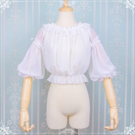 White Peach Mousse Sweet Lolita Dress JSK by Eieyomi (EY19)
