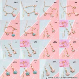 Mermaid Bracelet / Earrings *Buy 2 get 1 free* (LG101)