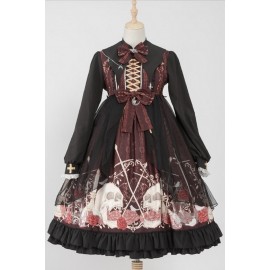 Halloween Skeleton Lolita Style Dress OP by Ocelot (OT15)