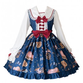 Piano Bear Sweet Lolita Dress OP by Ocelot (OT35)