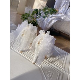 Pure White Wedding Classic Lolita Shoes (UN63)