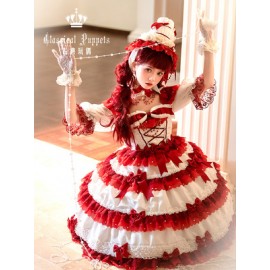 Rose Light Cream Hime Lolita Dress OP by Classical Puppets (CP14)
