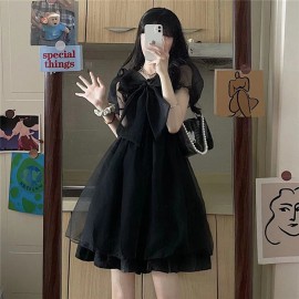 Mesh Bowknot Gothic Lolita Dress (UN37)