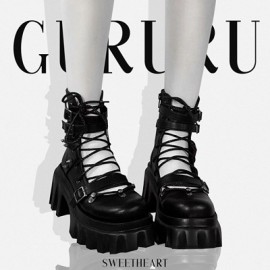American Sweetheart Y2K Punk Style Shoes by Gururu (GU56)