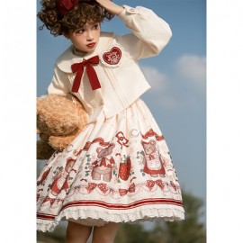 Christmas Gift Bear Sweet Lolita JSK & Jacket Set (UN183)
