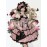 Black & pink embossed jacquard classic lolita dress JSK (UN259)