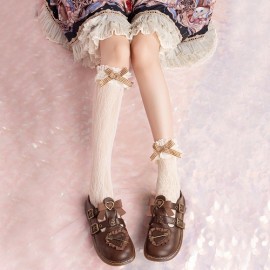 Cutout lace bow lolita socks (UN138)