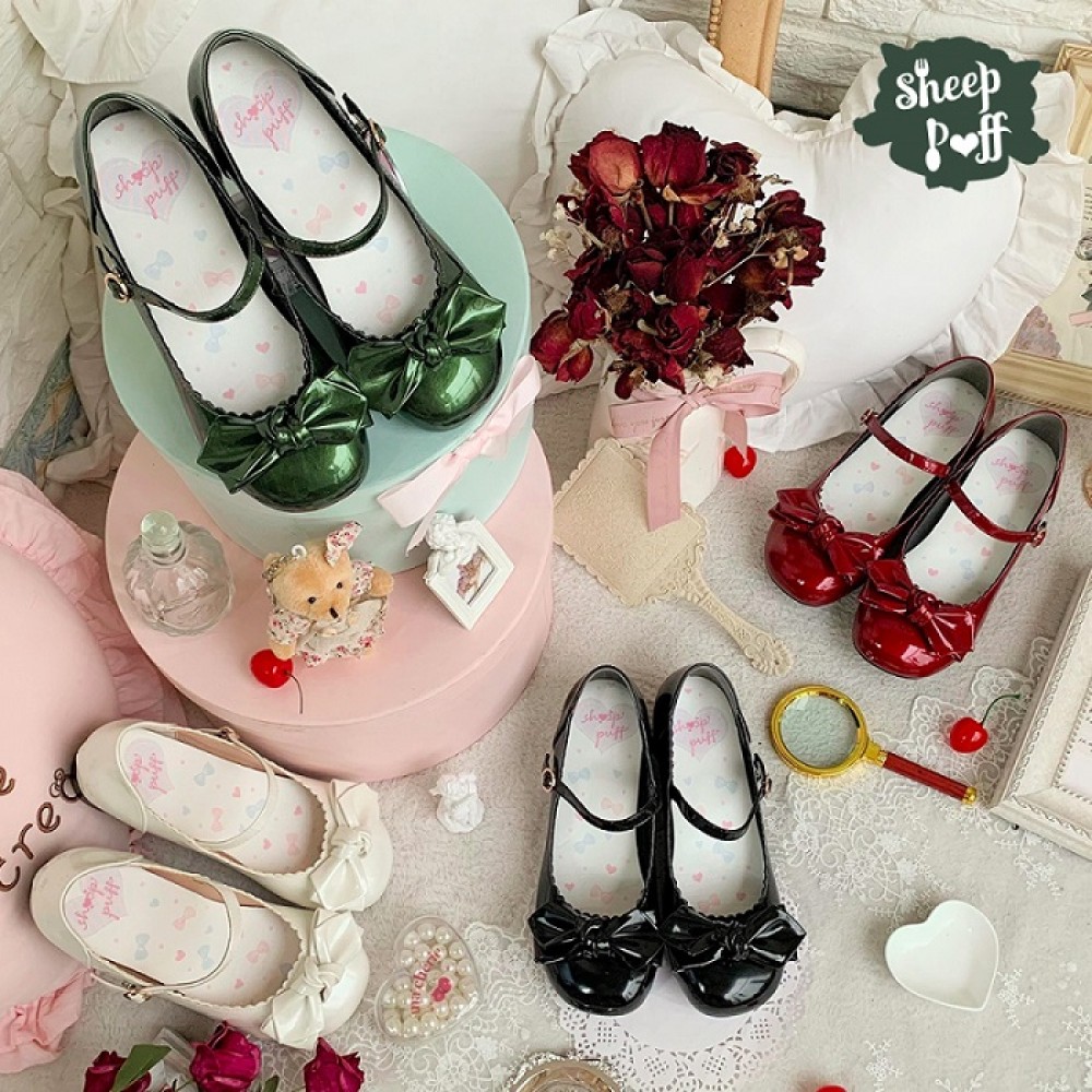 Multi Color Bowknot Sweet Lolita Shoes by Sheep Puff (SPF01)