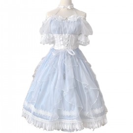 The Mermaid Lie Classic Lolita Dress OP 3pc Set (UN41)