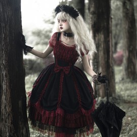 Ending Gothic Lolita Style Dress OP by Withpuji (WJ120)