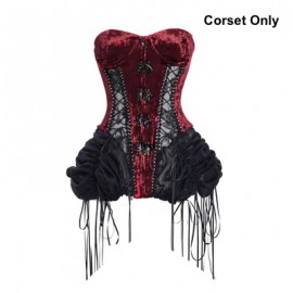 Hell's Alice Gothic Boned Cage Corset Set by Blood Supply - Red (BSY151R)