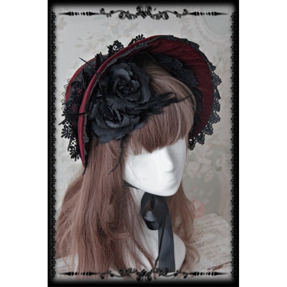 Infanta Rose Sanctuary Classic Lolita Bonnet (IN1011)