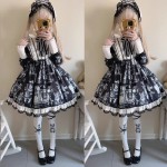 Antique Cat Gothic Lolita Dress OP (KMG02)