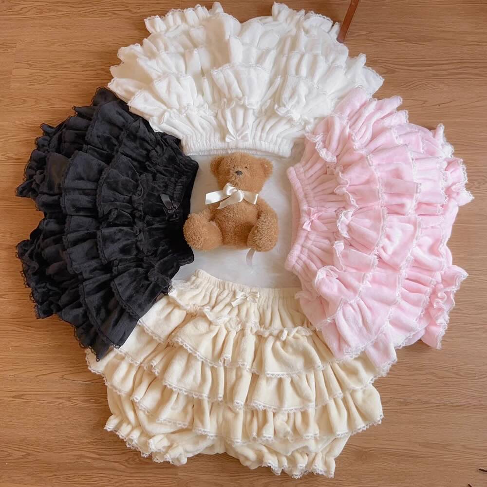 Soft & Fluffy Fleece-lined Warm Sweet Lolita Bloomers (KMG04)
