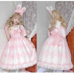 Alice In Wonderland Bunny Ears School Lolita Dress OP (WS253)