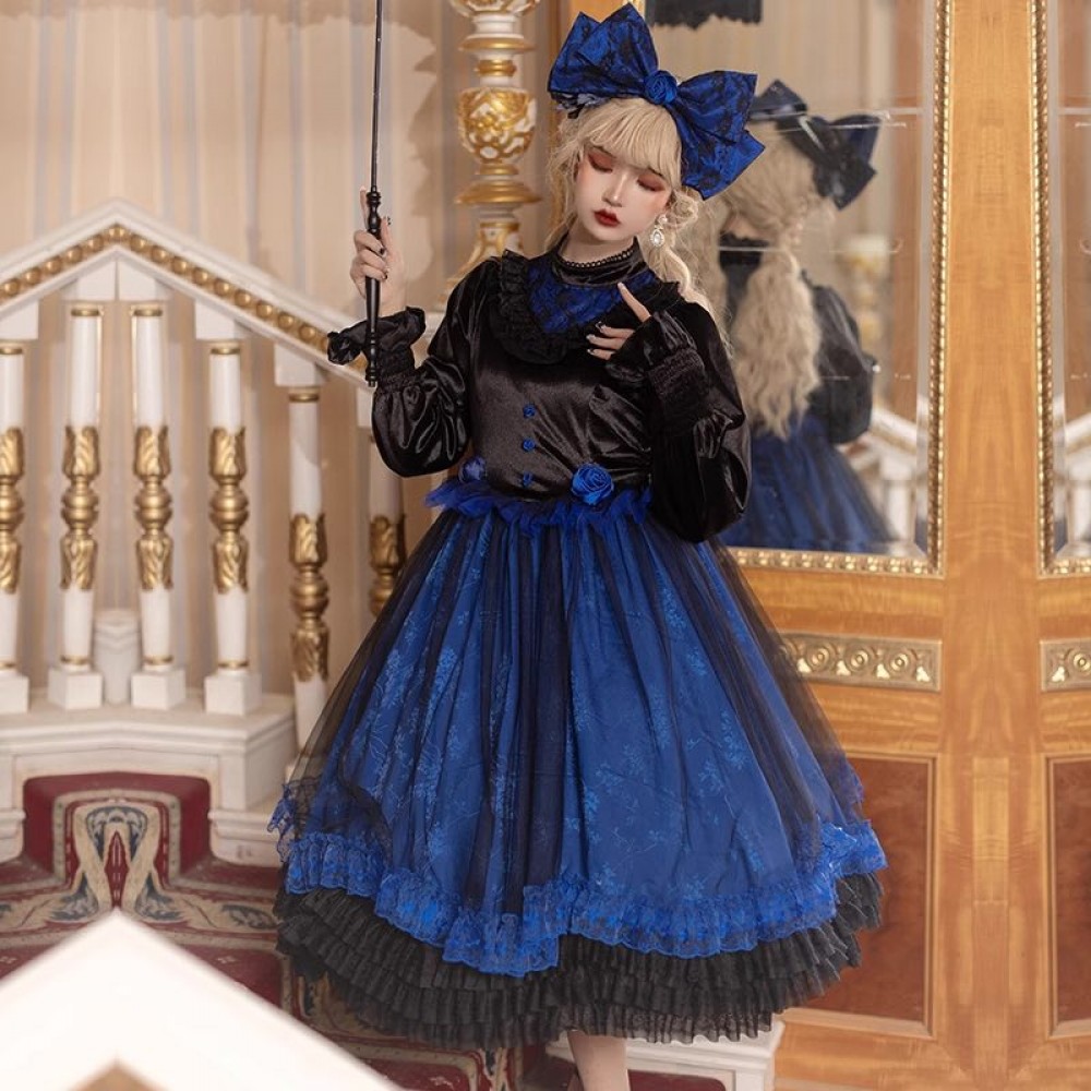 Letters & Poetry: Lonely Laura Gothic Lolita Dress OP by Withpuji (WJ166)