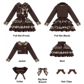 Caramel Macchiato School Lolita Jacket / Skirt by Withpuji (WJ192)