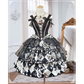 Chess Classic Lolita Bustier & Skirt Outfit by YingLuoFu (SF120)