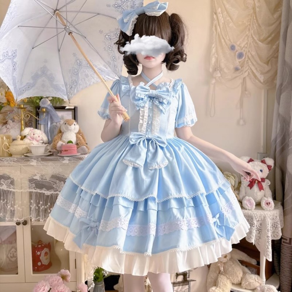 SALE! Mint Summer Sweet Lolita Dress OP + KC Set - SIZE L (C81)