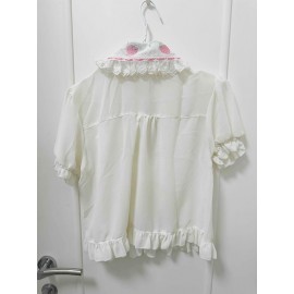 SALE! Diamond Honey Strawberries Embroidery Blouse - Size L (C86)