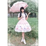 Souffle Song Chinese Walking Cat Lolita Dress JSK & Cape Set - Design 2