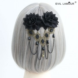Gothic lace hair clip X 1 FJ-154