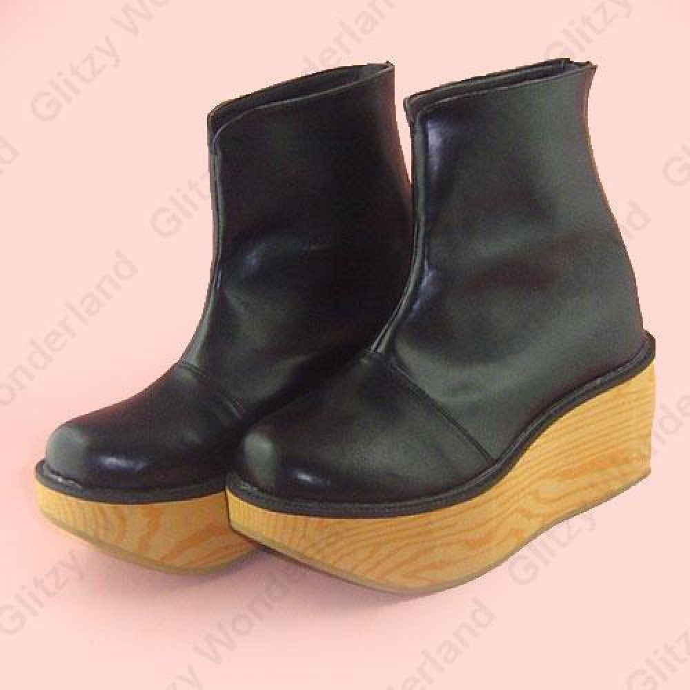 Black rocking horse calf boots