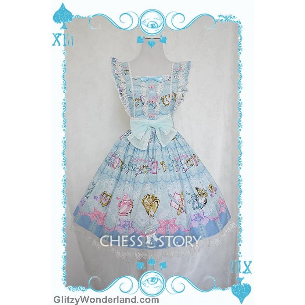 Chess Story Alice's Mad Tea Party suspender skirt